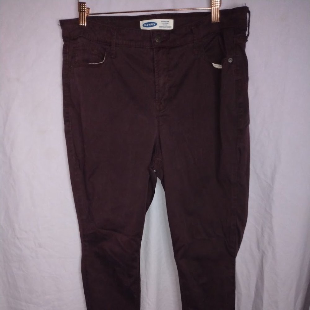 OLD NAVY HIGH RISE SUPER SKINNY ROCKSTAR MAROON